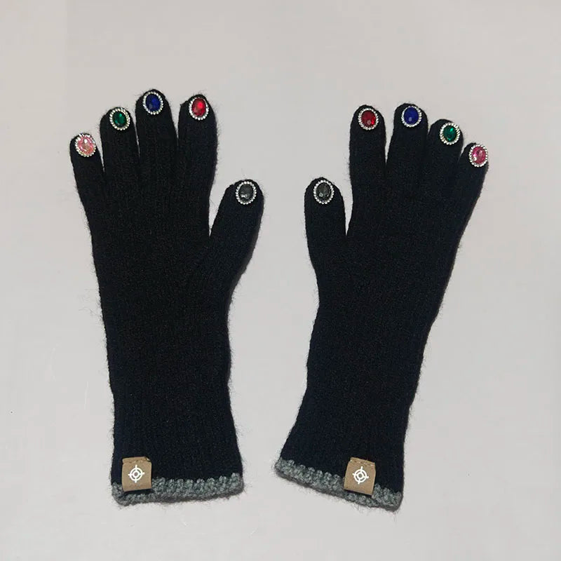 Fancy Manicure Knit Gloves