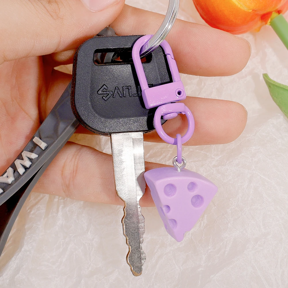 Cheese Slice Clip on Charms (7 Colours)