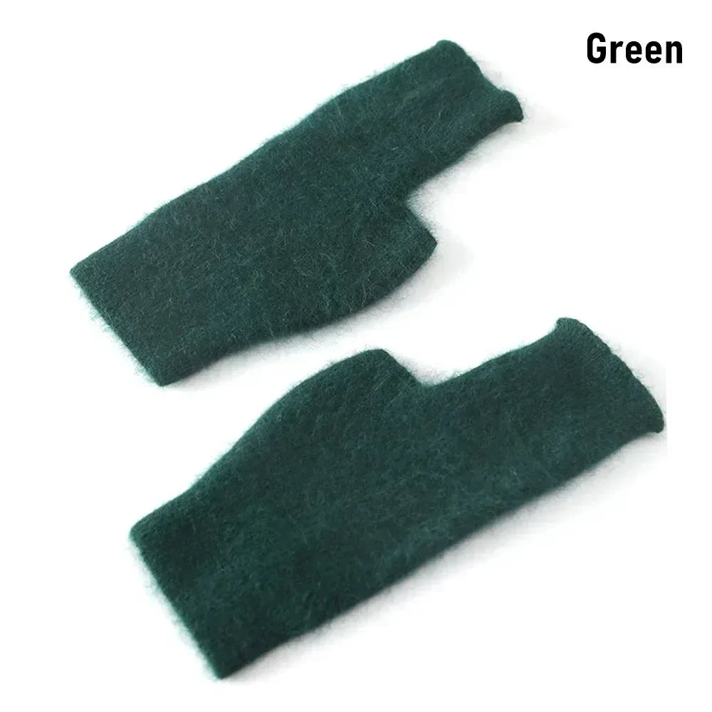 Fuzzy Fingerless Gloves