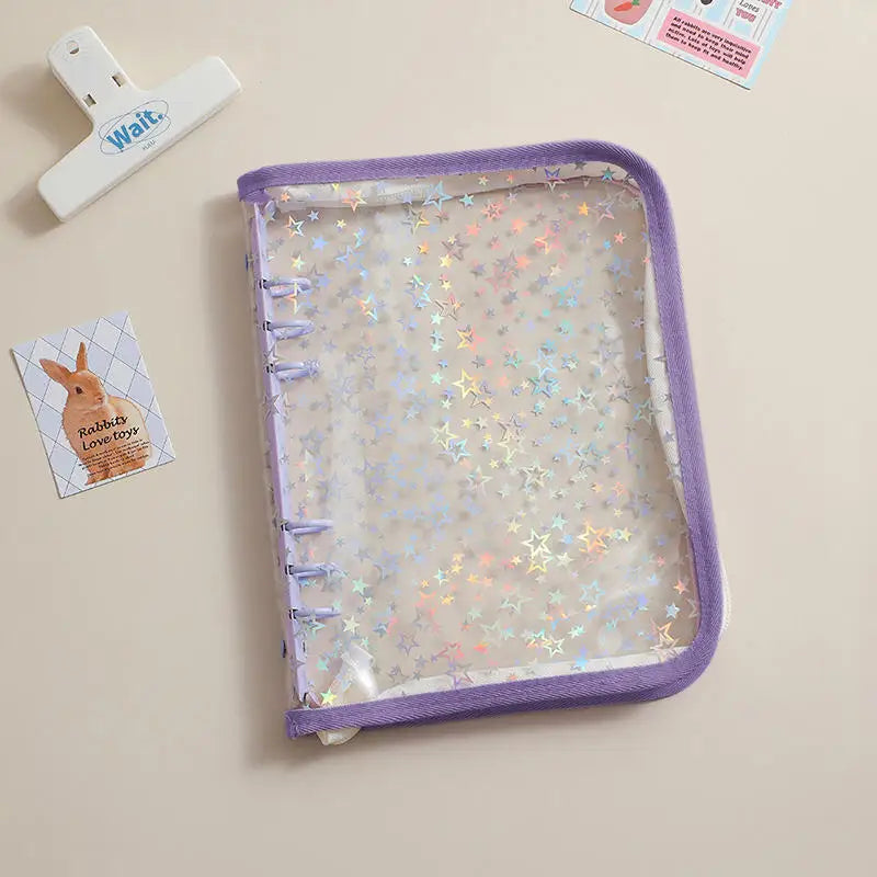 Star Glitter Photo Card Ring Binder