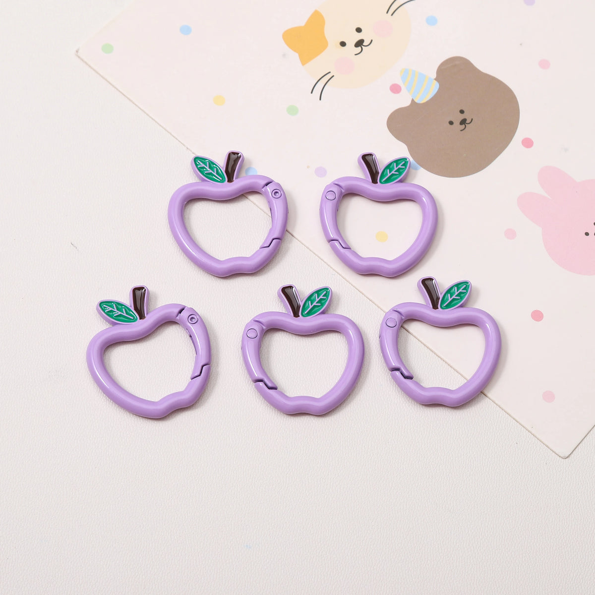 Mini Apple Shaped Carabiner Clip
