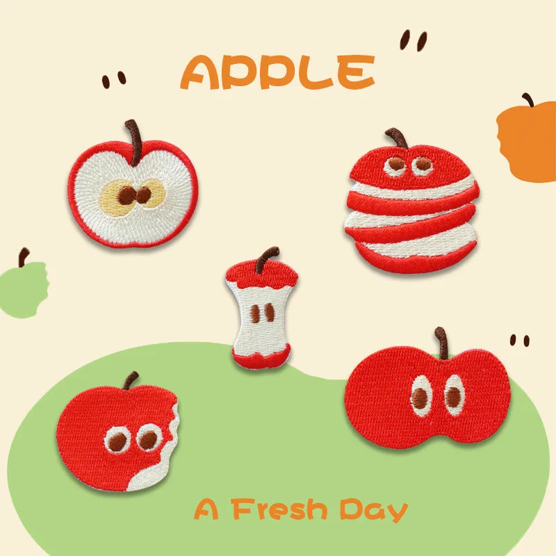 Embroidered Apple Patch (5 Designs)