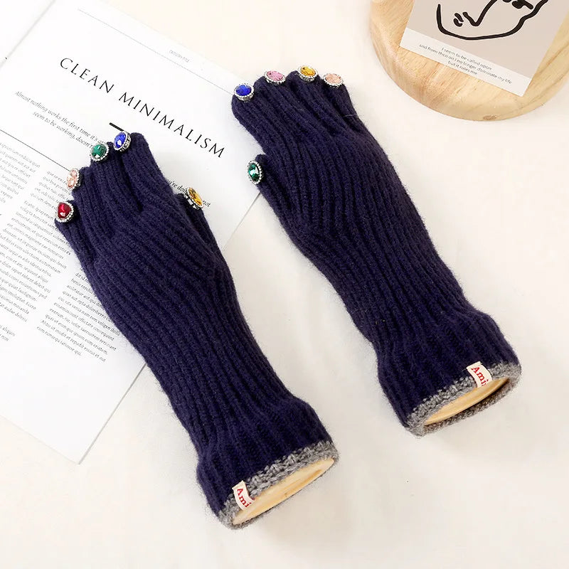 Fancy Manicure Knit Gloves