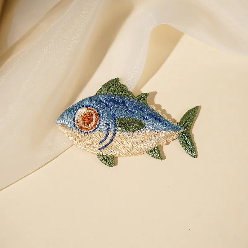 Sealife Embroidered Iron-On Patch
