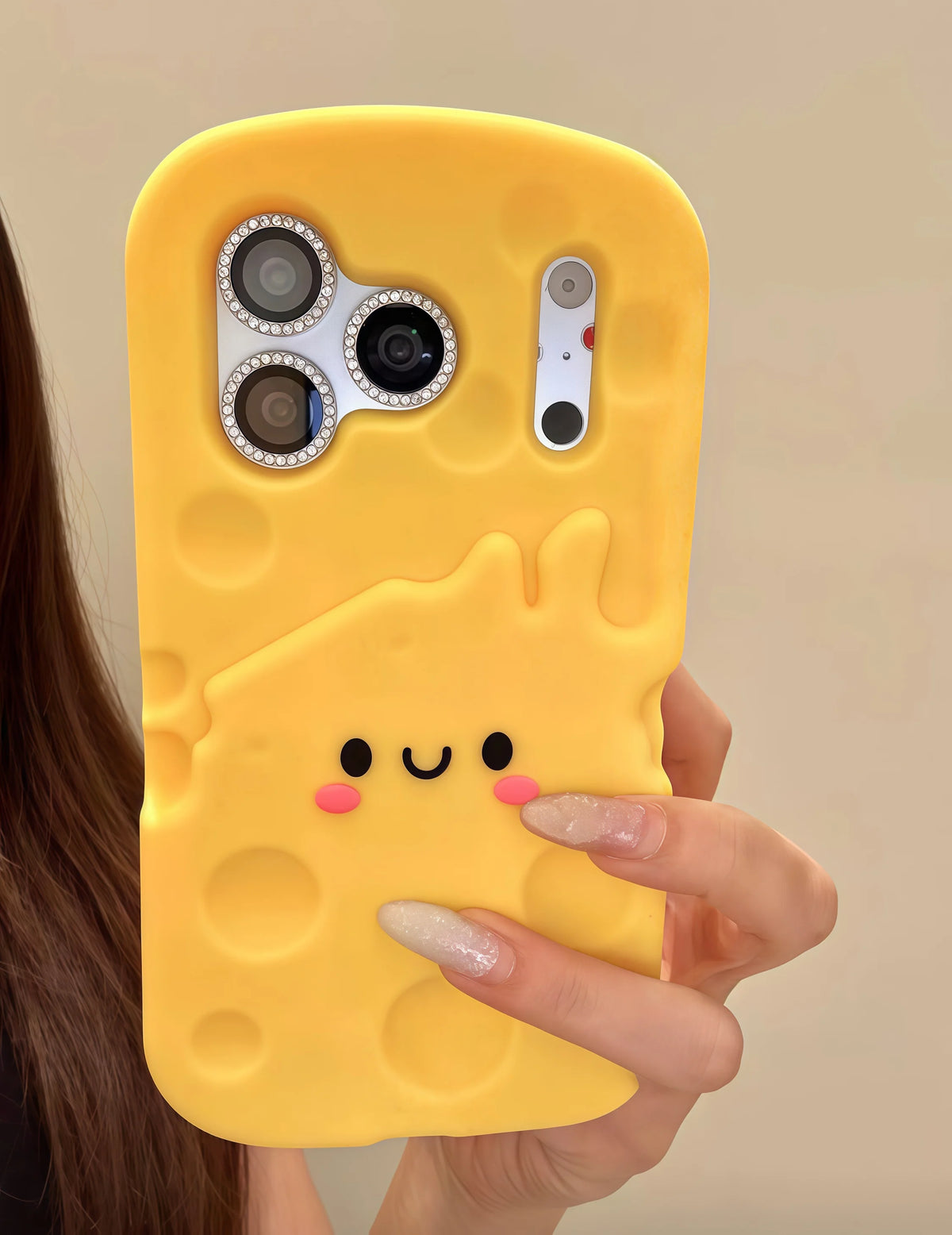 For iPhone 17 16 15 14 13 12 Pro Max 15 Plus Phone Cases Cute 3D Cartoon Cheese Soft Silicone Shockproof Cover lovers & Sisters - Ice Cream Cake