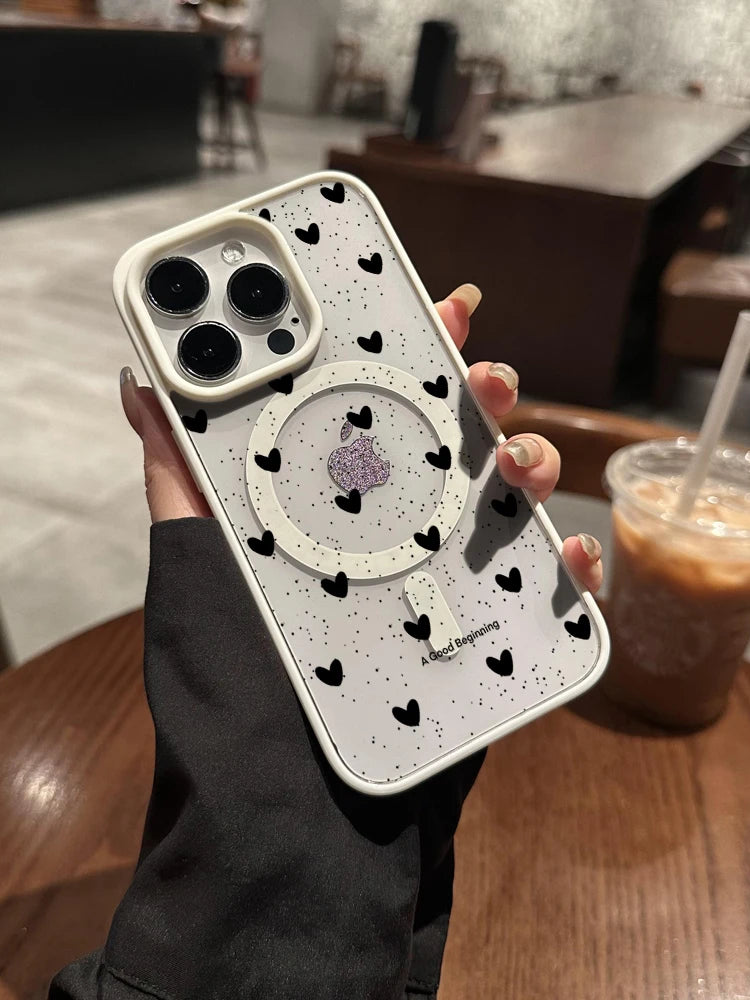 Heart Polka Dot Pattern iPhone Case