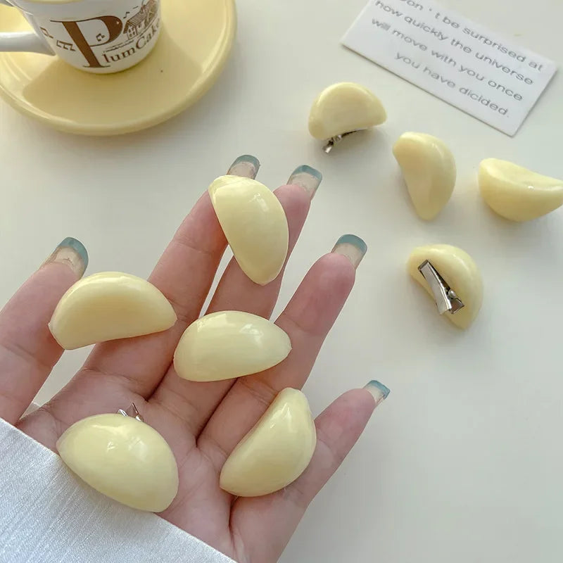 5pcs Simulation Food Hairpins Personality Garlic Funny Hair Clips Funny Hairgrips Creative Fashion Hair Accessories Hair Pins - Ice Cream Cake