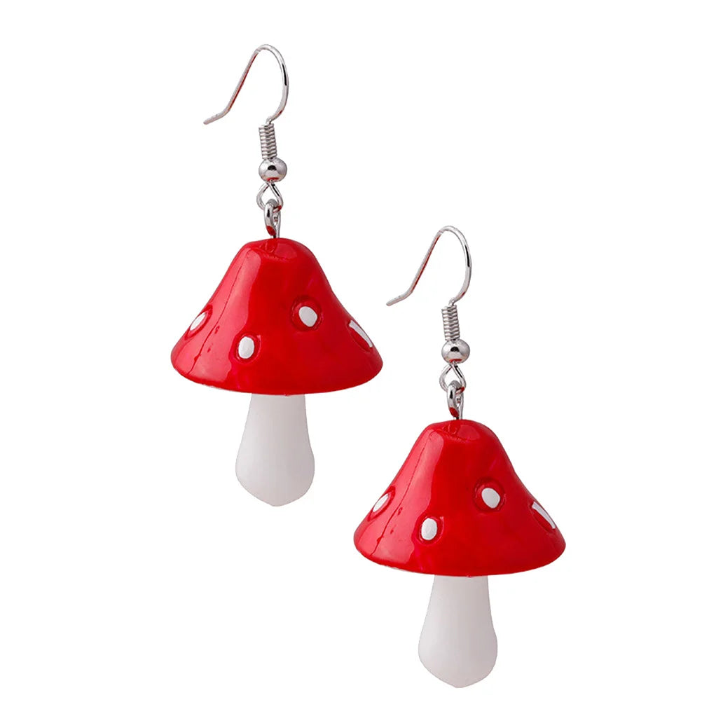 Cap Mushroom Earrings - Ice Cream Cake