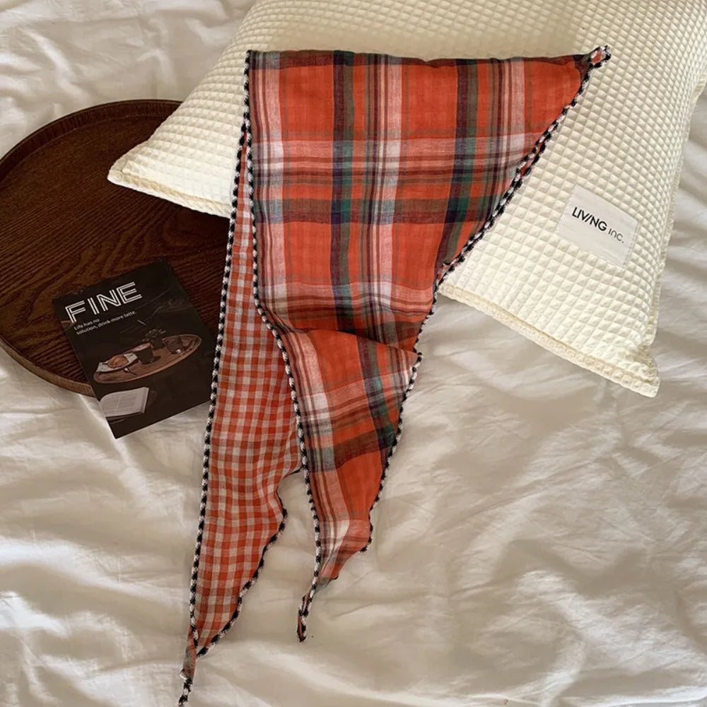 Revesrible Check Pattern Scarf