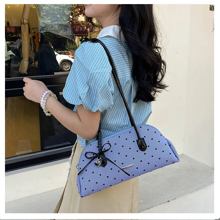 Retro American Style Crossbody Bag Women's Handbag Fashionable Handheld Bag Casual Single Shoulder Bag Simple Style Handbag - Ice Cream Cake