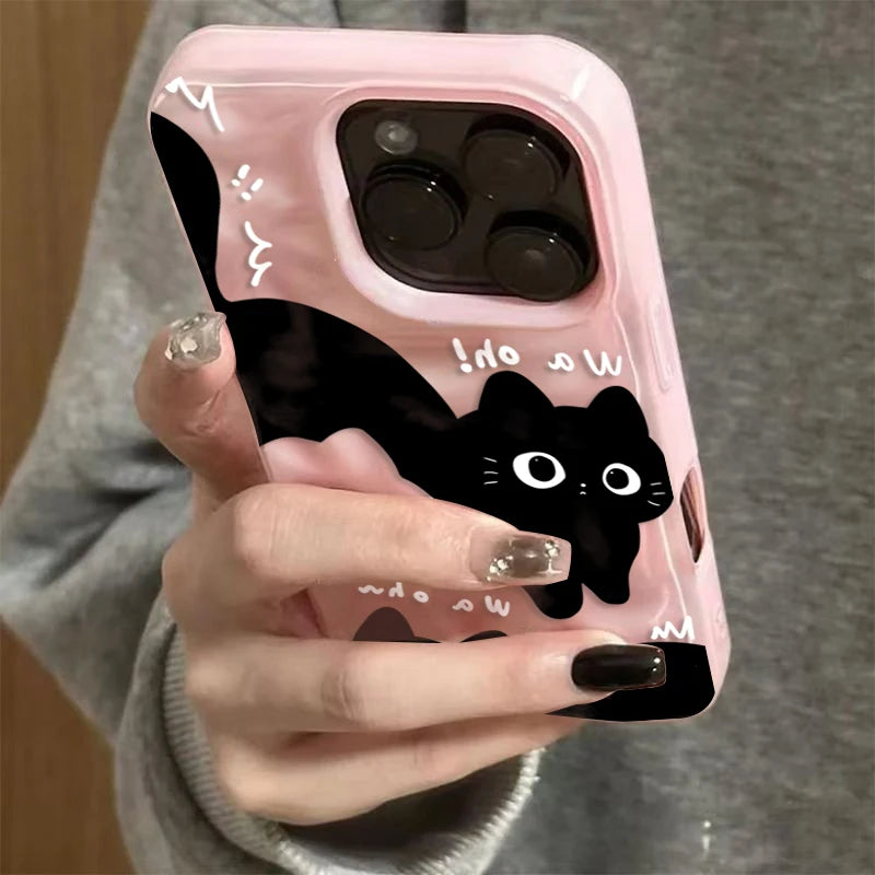 Black Cat Couple iPhone Case