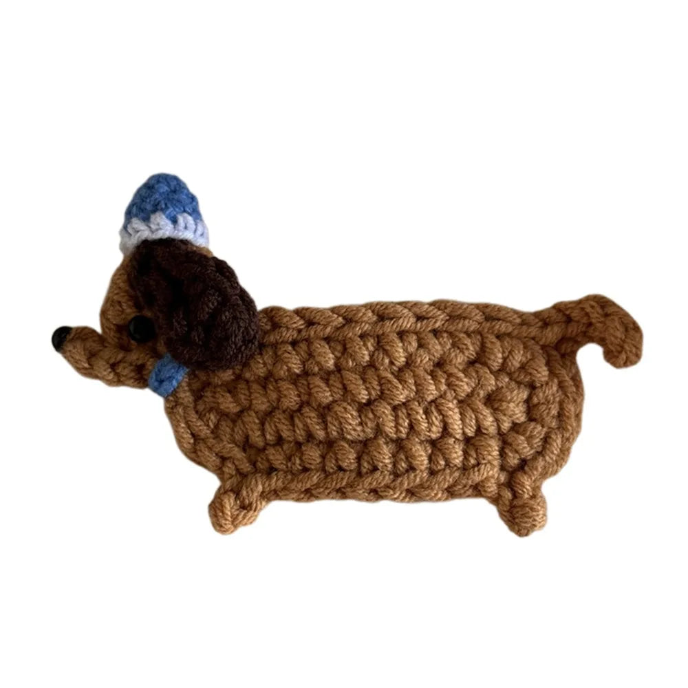 Cute Bouncy Dog Crochet Hair Clip Sweet Cartoon Cat Hairpin Women's Bangs Clips Children's Side Clip Headwear Hair Accessories - Ice Cream Cake