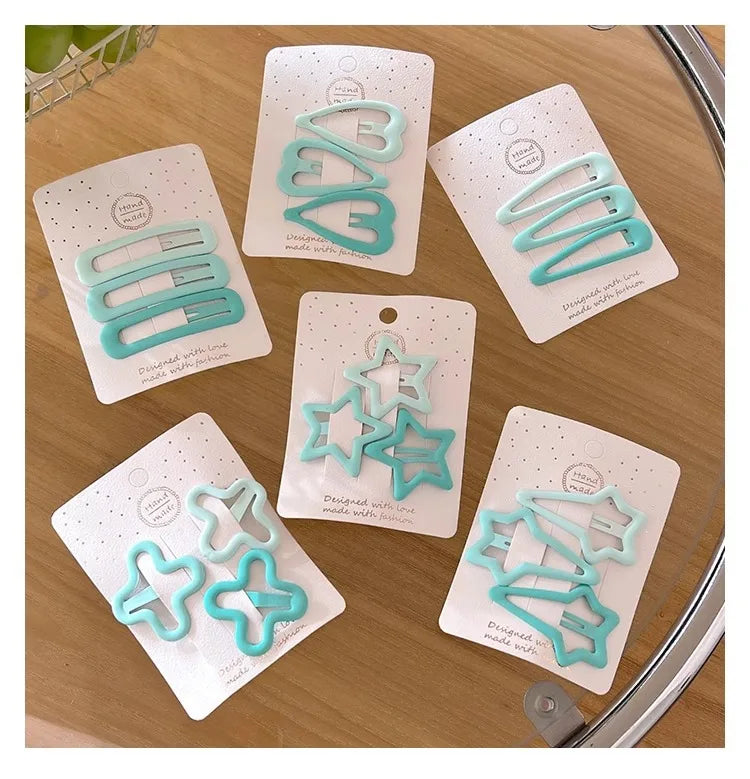Mint Gradient Pop Hair Clip Sets