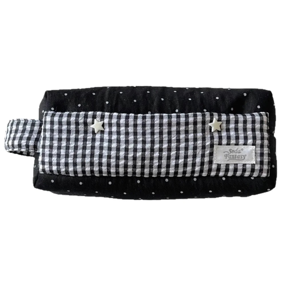 Gingham Polka Dot Pencil Case