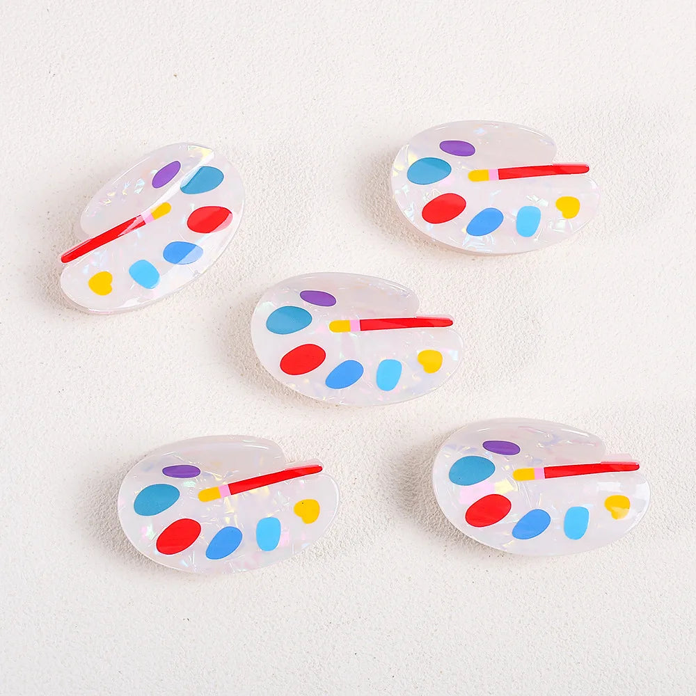 Paint Palette Hair Claw Clip