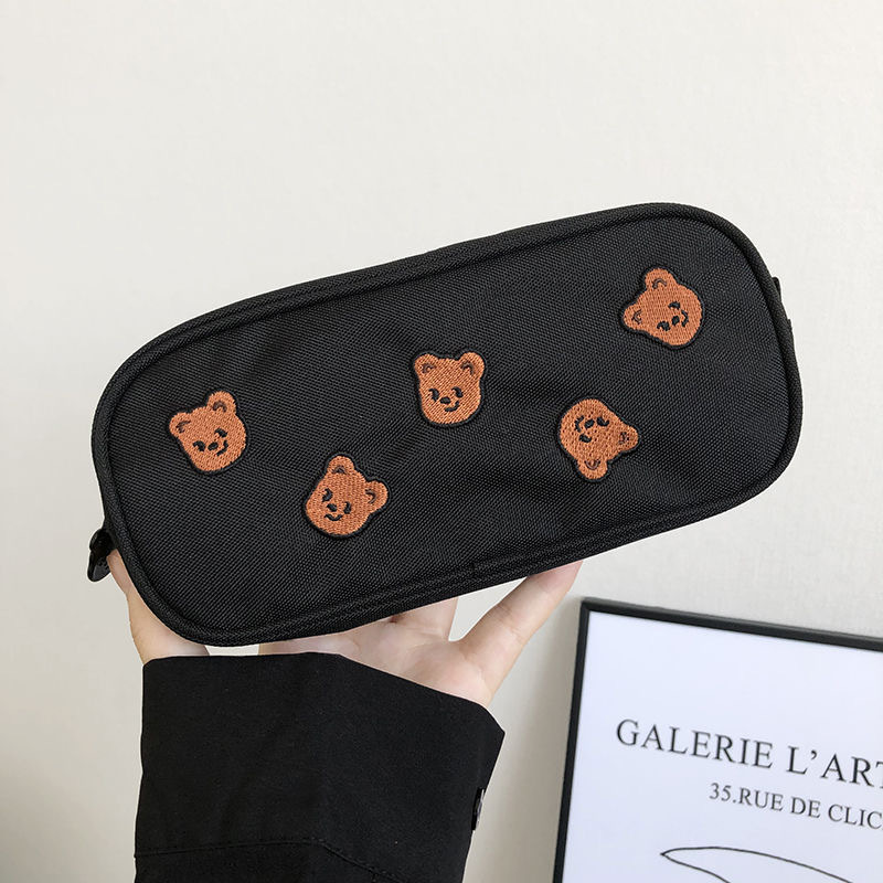 Teddy Bear Embroidery Pencil Case