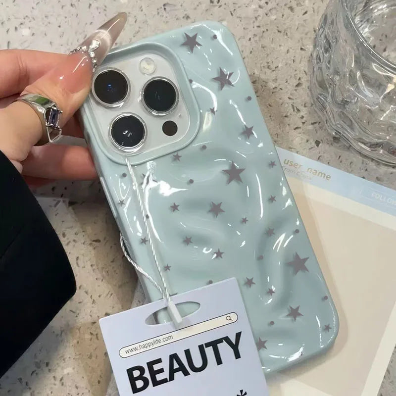 Textured Star Pattern iPhone Case