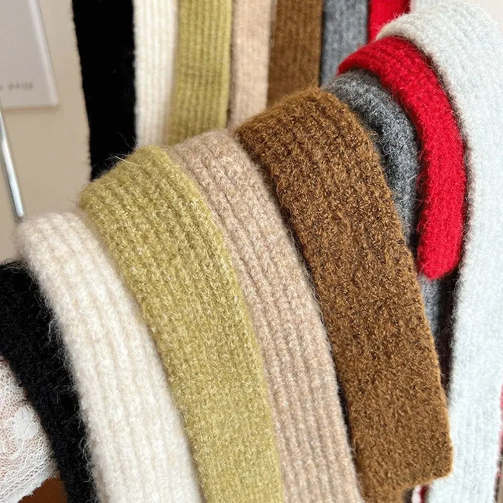 Imitation Wool Women's Long Scarf Knitted Narrow Design Y2K Girl Scarf Decorative Neckerchief Skinny Scarf Streetwear - Ice Cream Cake