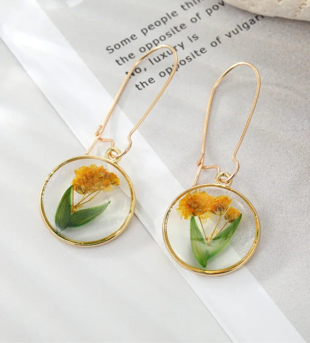Dried Flower Charm Jewelry