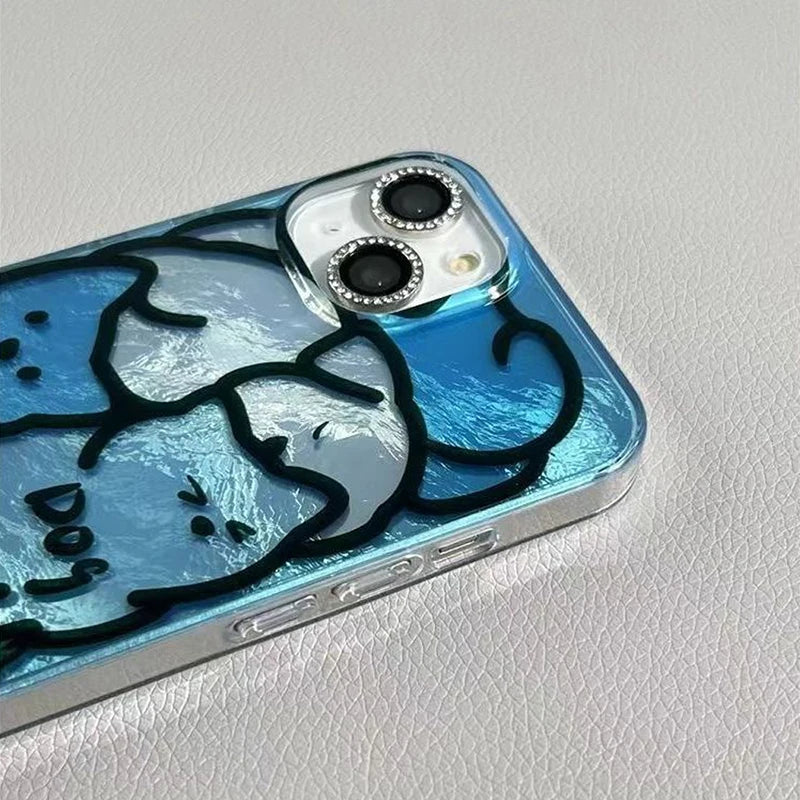 Stained Glass Cats and Dogs iPhone Case