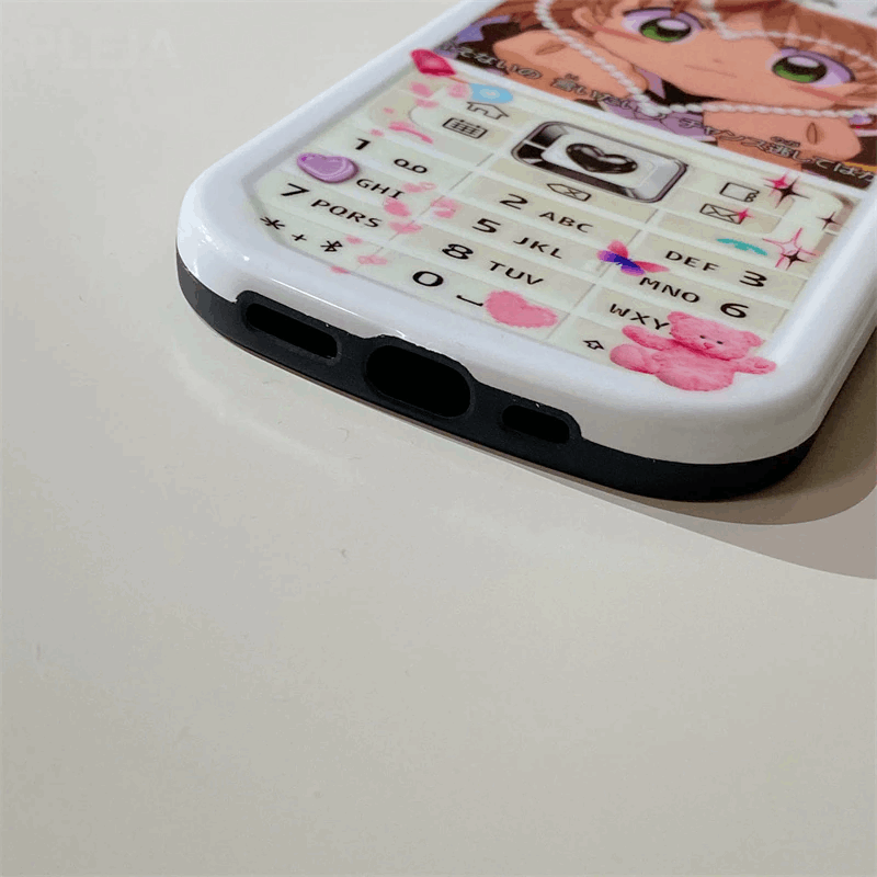 Anime Deco Vintage Cellphone Style iPhone Case (2 Designs)