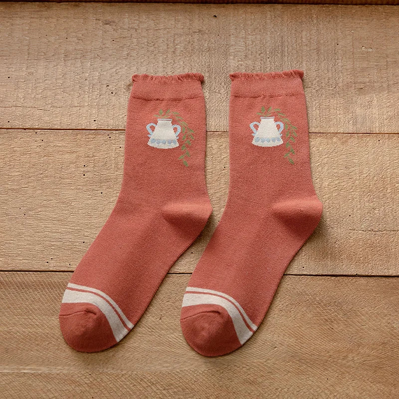 Cottagecore Crew Socks