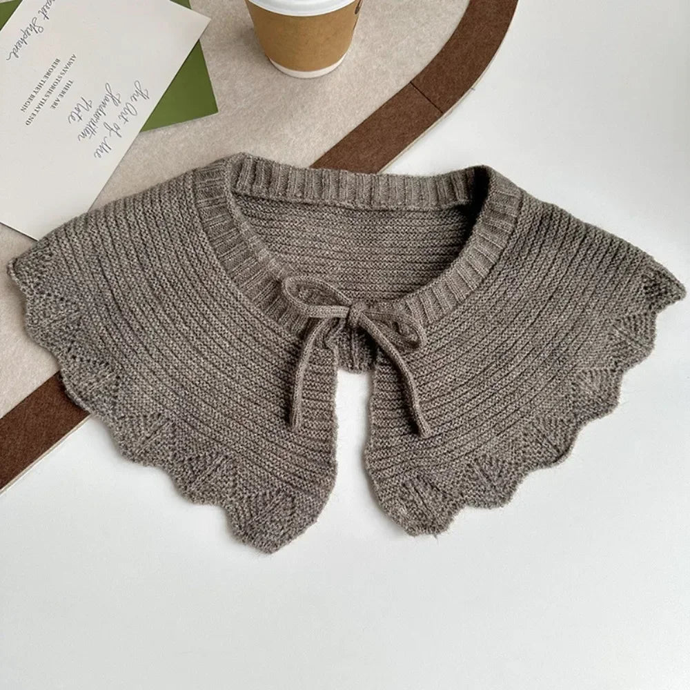 Knitted Detachable Frill Collar