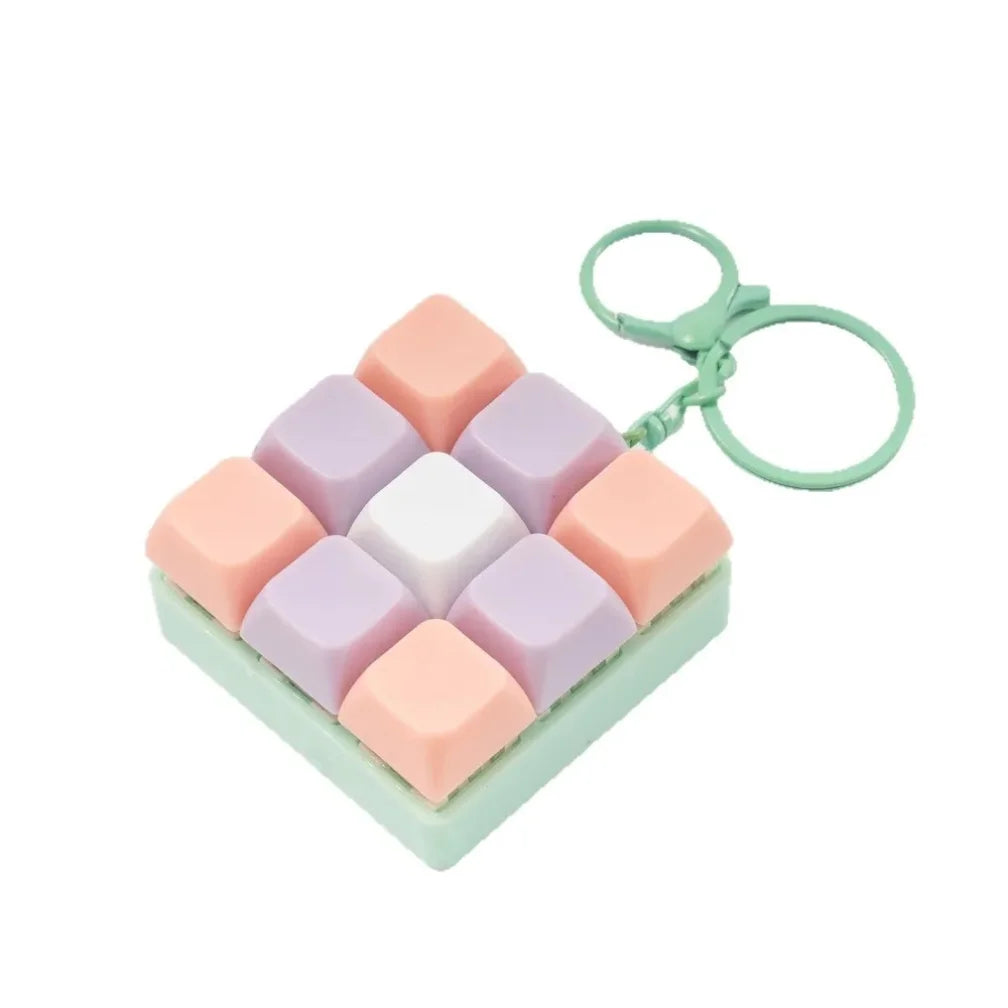 Mini Keyboard Fidget Charm Keychain - Ice Cream Cake