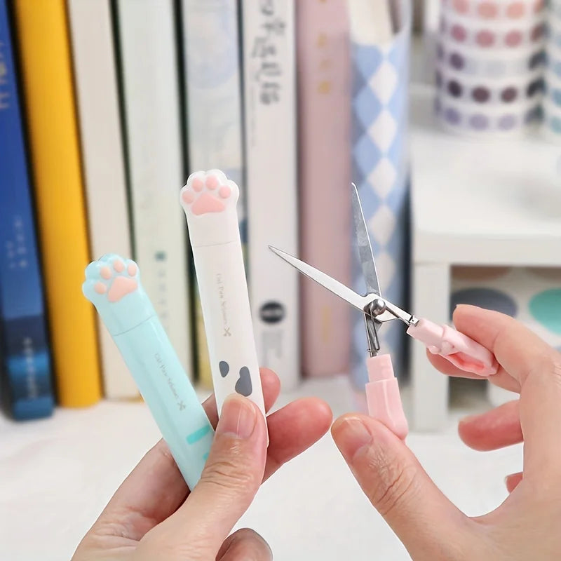 Kawaii Cat Claw Scissors Portable Cute Small Scissor Student Office Multi-functional Scissors Tiny Scissor Stationery - Ice Cream Cake