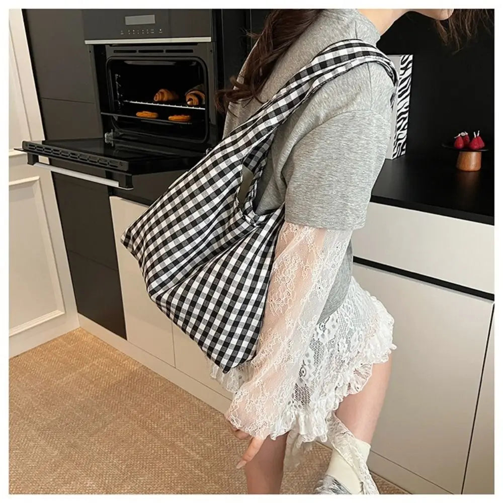 Gingham Tote Bag (4 Colours) - Ice Cream Cake