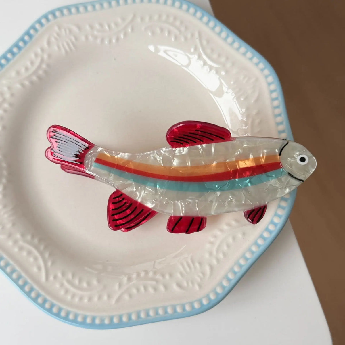 Glossy Acrylic Fish Hair Claw Clip