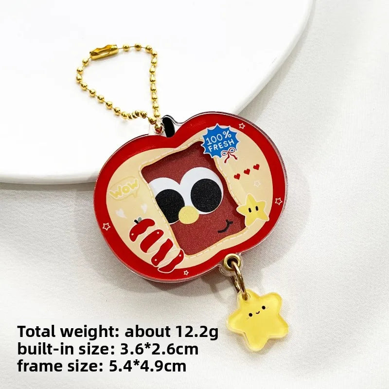 Apple Shaped Mini Photo Frame Keychain