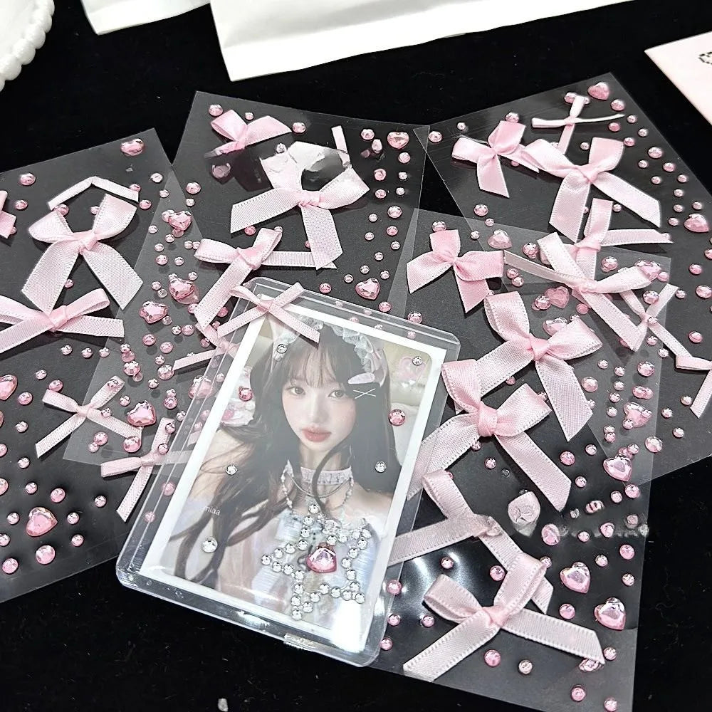 3D Ribbon Bows and Gems Sticker Sheet