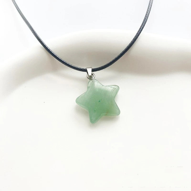 Star Shaped Stone Pendant Necklace