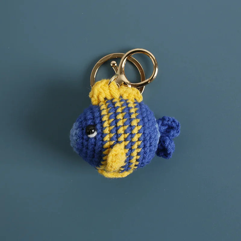 Handmade Crochet Ocean Friends Keychain Charm