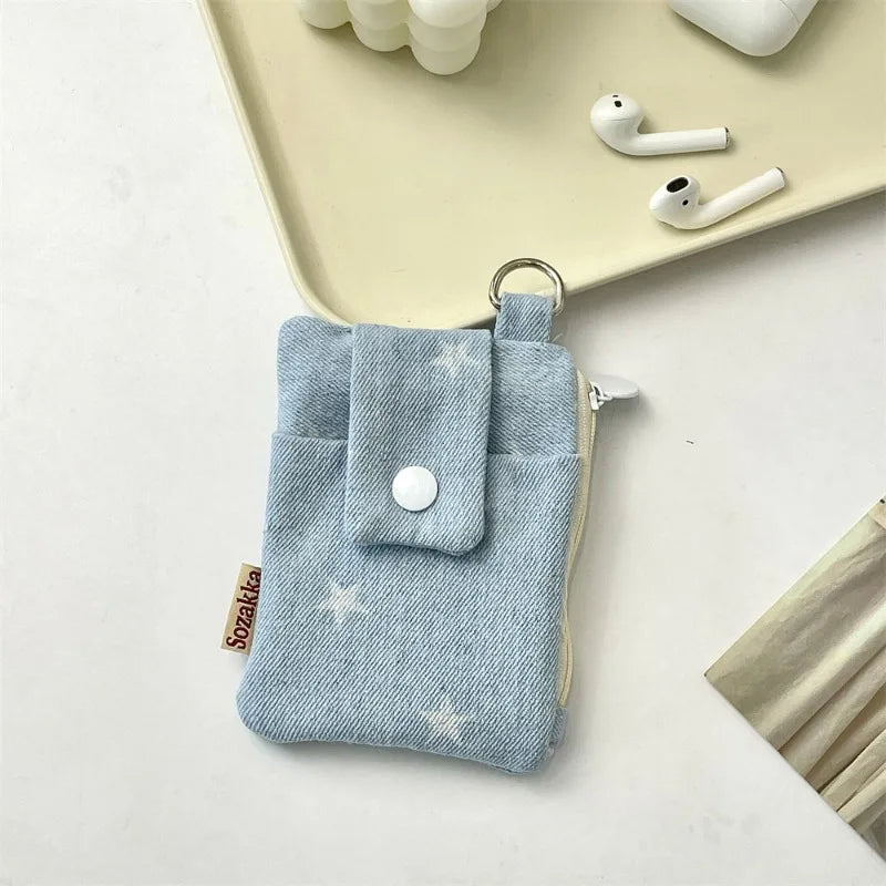 Denim Mini Zipper Pouch