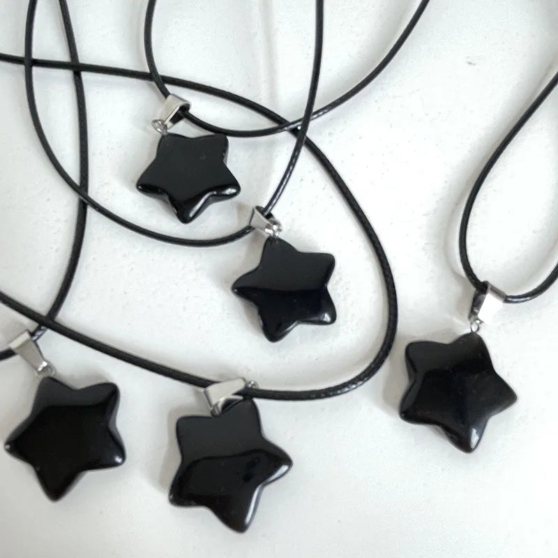 Star Shaped Stone Pendant Necklace