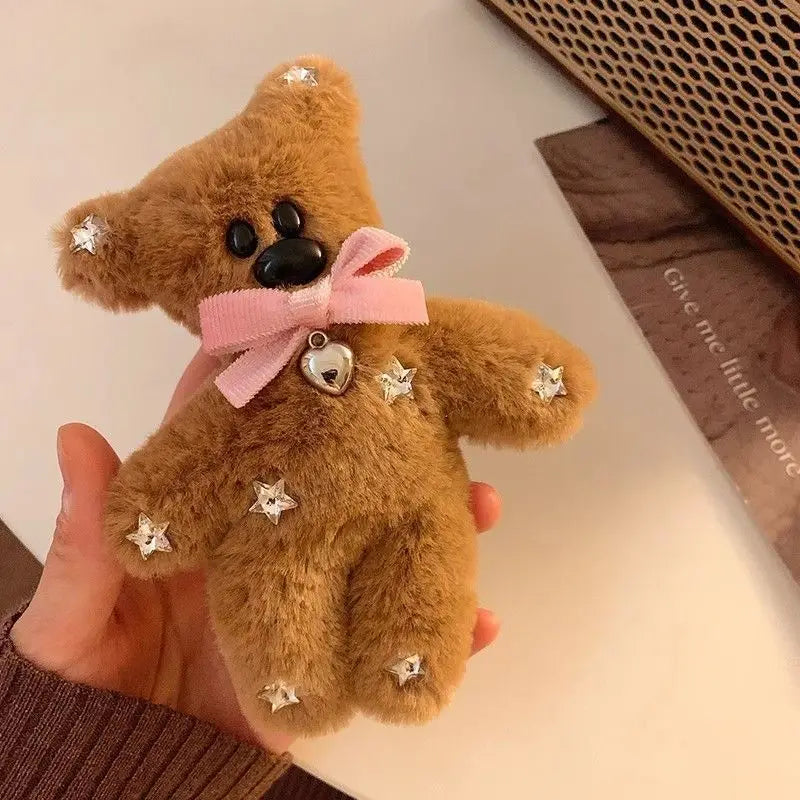 Plush Stylish Sparkling Teddy Bear Hair Clip