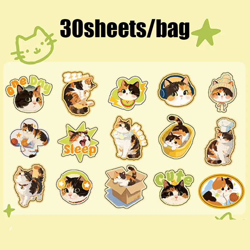 Kitty Cat Sticker Pack (30 Pcs)
