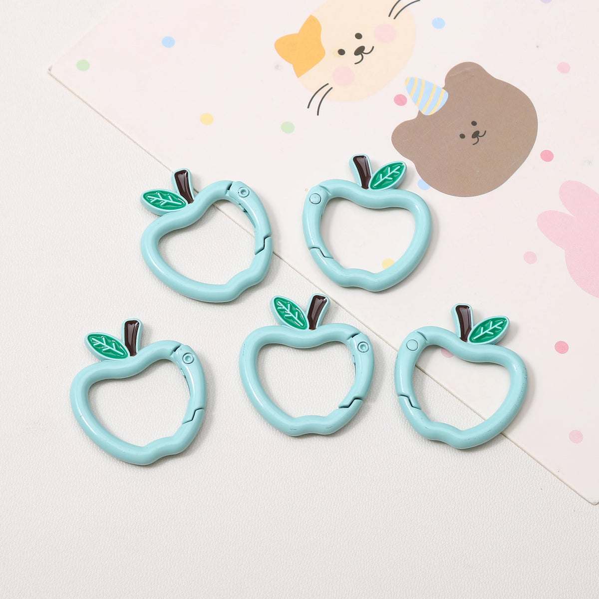 Mini Apple Shaped Carabiner Clip