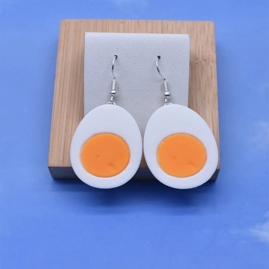 Hardboiled Egg Earrings - Ice Cream Cake