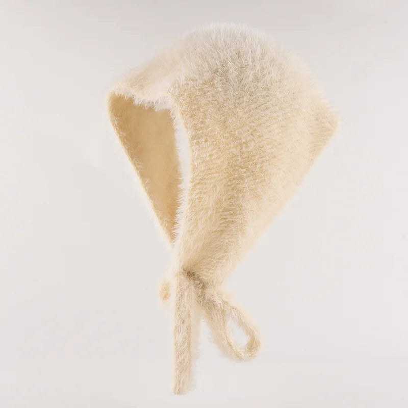 Fuzzy Knit Bonnet