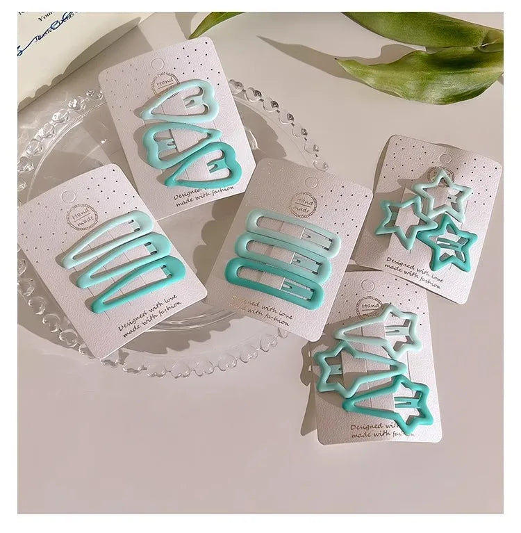 Mint Gradient Pop Hair Clip Sets