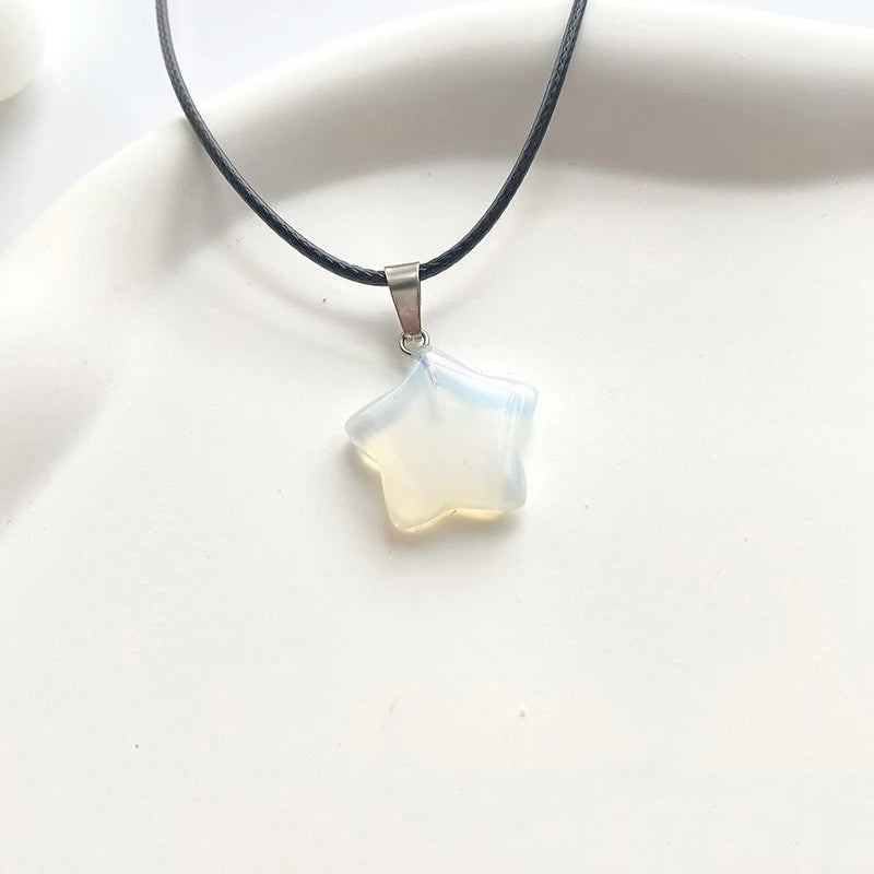 Star Shaped Stone Pendant Necklace