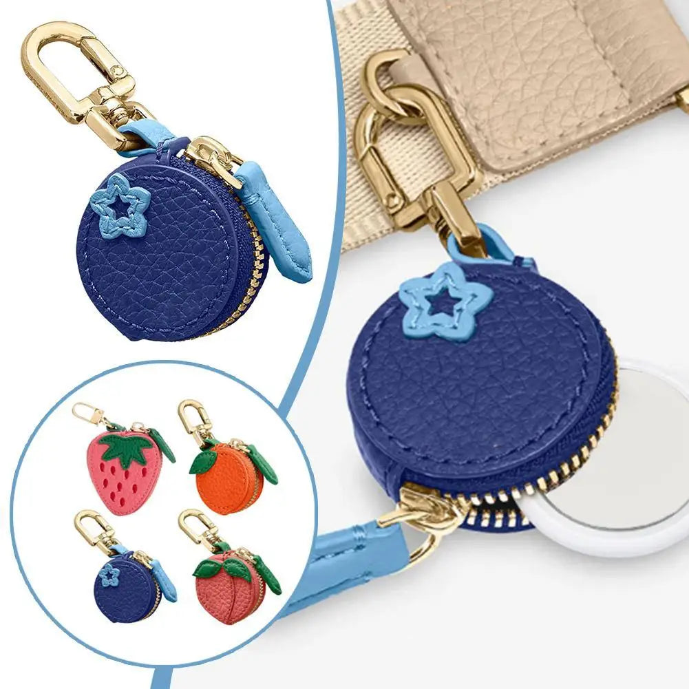 Fruity Clip-On Zipper Pouch Keychain