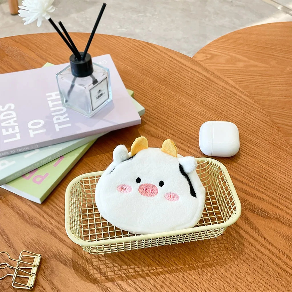 Mini Animal Plush Zipper Purse