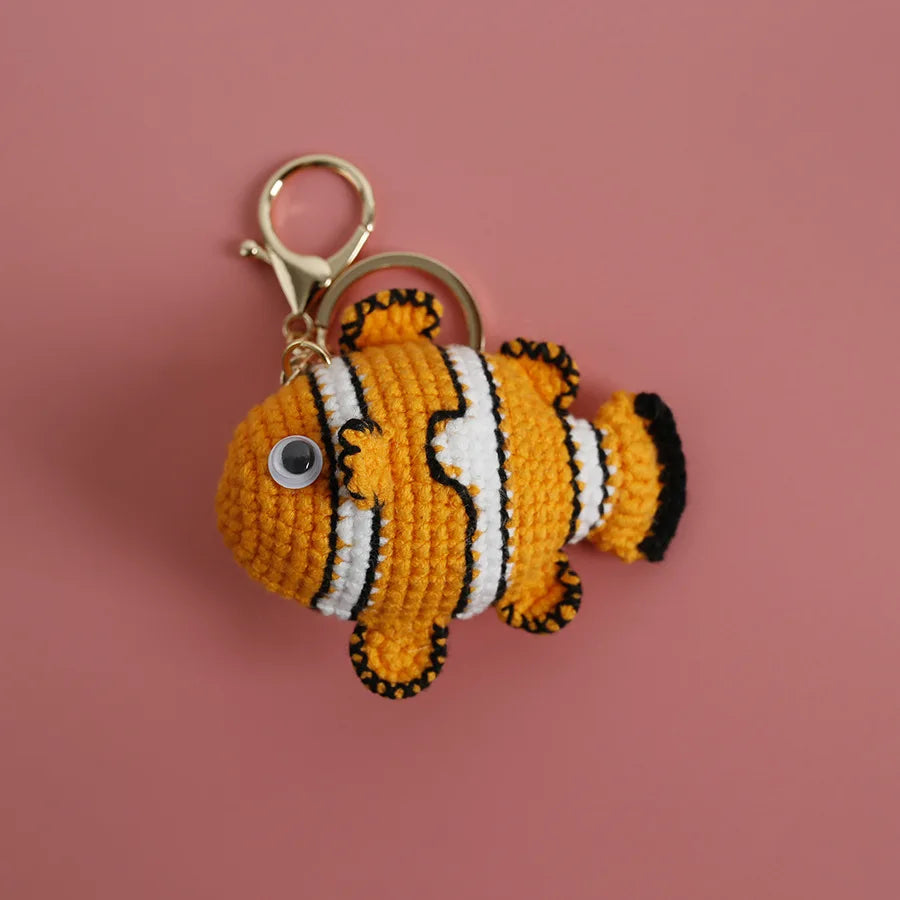 Handmade Crochet Ocean Friends Keychain Charm