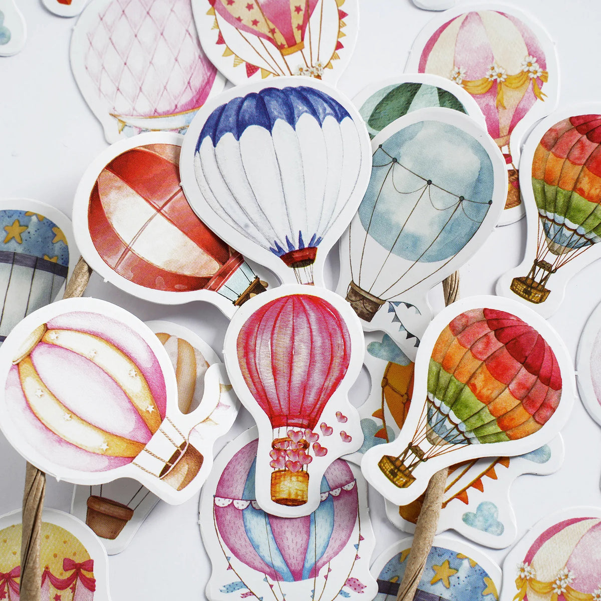 Hot Air Balloon Sticker Pack (45 Stickers)