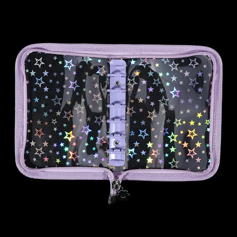 Star Glitter Photo Card Ring Binder
