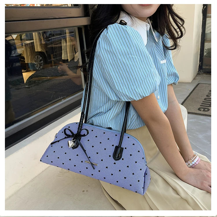 Retro American Style Crossbody Bag Women's Handbag Fashionable Handheld Bag Casual Single Shoulder Bag Simple Style Handbag - Ice Cream Cake